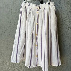 Lucky Brand Long Skirt White & Purple L